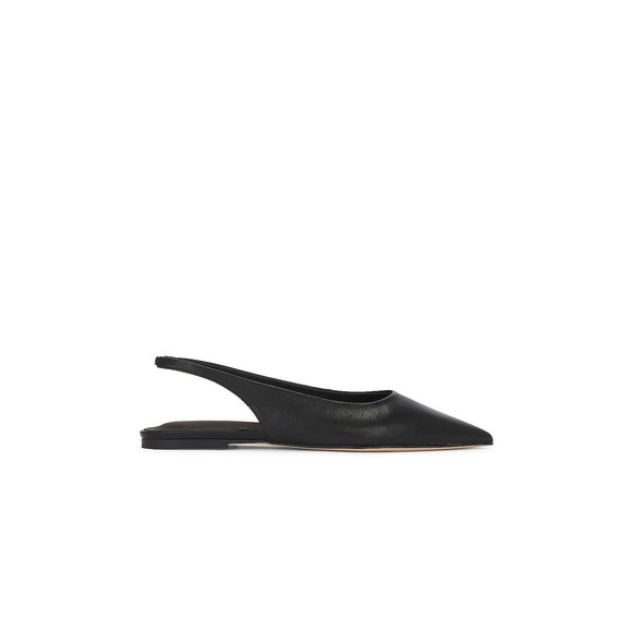 Tony Bianco Javier Flat in Black leather pointed toe sling back ballet like new - Picture 1 of 10